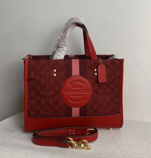 Coach red tote bag